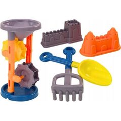 LeanToys Zestaw Do Piasku Młynek Łopatka Grabki Foremki Pomarańczowy 13676431 5905991016908