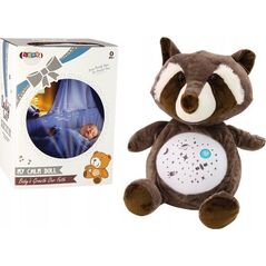 LeanToys Pluszowy Miś Usypiający Światła Dźwięki Tryb Nocny i Dzienny Szop 13676439 5905991017066
