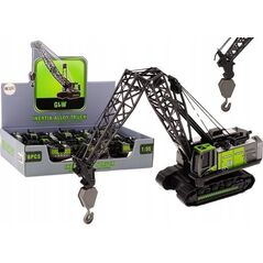 LeanToys Dźwig Gąsienicowy Żuraw Metalowy Hak 1:55Czarno-Zielony 13676653 5905991019510