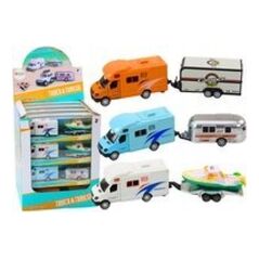 LeanToys Autko Terenowe Z Łodzią Lub Kamperem Napęd Metalowe 13676656 5905991019572