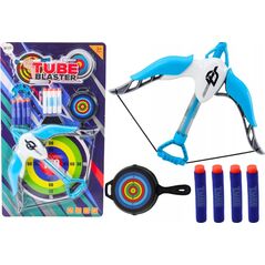 LeanToys Łuk Strzelecki Z Tarczą Miękkie Strzałki 8 sztuk Biało-Niebieski 13676677 5905991019978