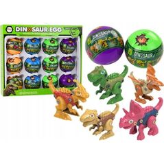 LeanToys Jaja Dinozaurów Do Skręcania 12 Sztuk Zestaw Kolorowe 13676708 5905991020486