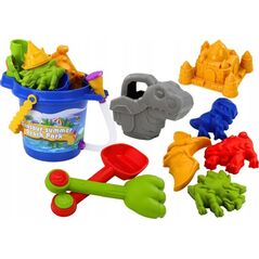 LeanToys Zestaw Do Piasku Wiaderko Z Prysznicem Łopatka Grabki Foremki Dinozaury 13676770 5905991021476