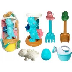 LeanToys Zestaw Zabawek Do Piasku Młynek Wiaderko Foremki Dinozaury 13676773 5905991021551