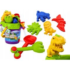 LeanToys Zestaw Do Piasku Wiaderko Z Prysznicem Konewka i Foremki Dinozaury Zestaw 13676780 5905991021469