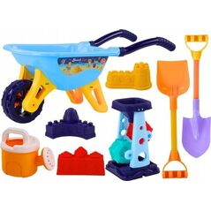 LeanToys Zestaw Zabawek Do Piasku Toczka Młynek Łopatki Konewka Niebieski 13676791 5905991021599