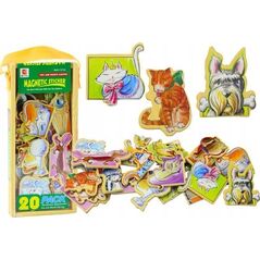 LeanToys Zestaw Magnesy Drewniane Zwierzęta Kolorowe 20 Sztuk 13676817 5905991021797