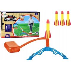 LeanToys Wyrzutnia Rakiet Piankowych Pompka 3 Sztuki Żółty 13676850 5905991022480