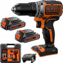 Wiertarko-wkrętarka Black+Decker BLACK+DECKER WKRĘTARKA 18V BL186KB 52Nm 2x2,0Ah BL 13683751 5035048663134