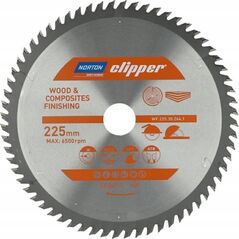 Norton NORTON PIŁA TARCZOWA 225mm x 30mm x 64z DREWNO I KOMPOZYTY ATB (2,6 / 1,6) 13683871 5450248769002