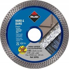 Rubi RUBI TARCZA DIAMENTOWA TVA  85mm SUPERPRO MINI VIPER 13683880 8413797329513