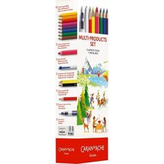 Piórnik Caran d`Arche Metalowy piórnik z wyposażeniem BTS CARAN D'ACHE, 16 elementów 13756973 7630002354486