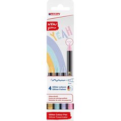 Edding Pisak z cienką końcówką e-1200 EDDING, 3mm, 4 szt., mix kolorów brokatowych 13757031 4057305059994