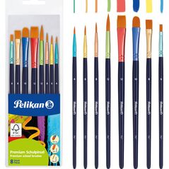 Pelikan Pelikan Schulpinselset Premium PI8/PB 8 Stück 13812333 4012700701183
