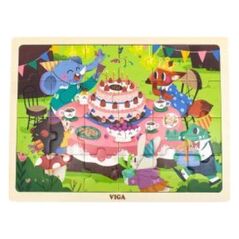 Viga Viga 44644 Puzzle na podkładce 24 elementy - urodziny 13828272 6971608446443