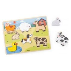 Viga Viga 44702 Puzzle na podkładce 7 elementów- farma 13828285 6971608447020