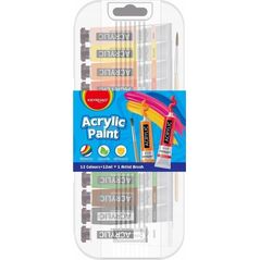 Keyroad Farby akrylowe KEYROAD, 12x12ml, mix kolorów 13828615 6941288775041