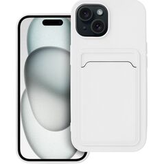 OEM Futerał CARD CASE do IPHONE 15 biały 13844527 5903396217333