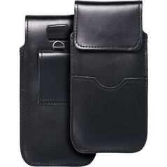 OEM Skórzana uniwersalna wsuwka z klapką - ROYAL / czarny - Rozmiar L - IPHONE 6 / 7 / 8 13844831 5903396226991