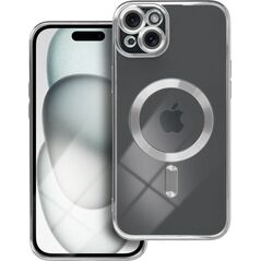 OEM Futerał ELECTRO MAG COVER kompatybilny z MagSafe do IPHONE 15 Plus srebrny 13844898 5903396228261
