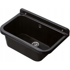 Zlewozmywak Hydroland ZLEW.55 KOMORA GOSPODARCZA CZARNA POLIPR. 55X34X21 + SYFON Z PRZEL.ZESTAW MONTAŻ.+KOREK // ZL.HYDRO-ZLEW.55-CZARNA 13870475 5900308740187