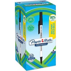 Paper Mate PAPER MATE Kugelschreiber Kilometrico Reycled M schwarz 50er Faltschachtel 13876606 3026981877018
