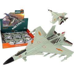 LeanToys Samolot Myśliwski Napęd Frykcyjny 1:72 Szary 13882405 5905515357883