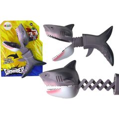 LeanToys Zabawka Gryząca Chwytacz Rekin Sprężyna Szary 13889737 5905991000457