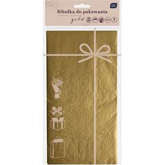 Interdruk Bibułka do pakowania 50x70cm 5 arkuszy złota 13910030 5902277345578