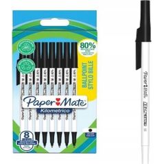 Paper Mate PAPER MATE Kugelschreiber Kilometrico Reycled M Schwarz 8er Blister 13932216 3026981876783