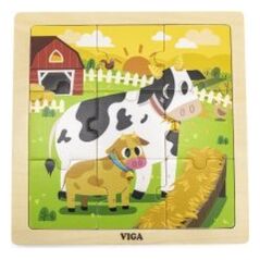 Viga Viga 44623 Puzzle na podkładce 9 elementów - Krowa 13948828 6971608446238