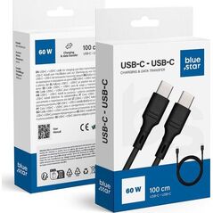 Kabel USB Blue Star BLUE STAR kabel 3A 60W Typ C do Typ C DC-001CC3.0 1 m czarny 13975181 5903396281655