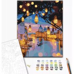 Norimpex Malowanie po numerach BRUSHME, 40x50 cm, wieczorny blask Wenecji, 1 szt. 13977352 5901498127802