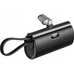 Powerbank ForCell FORCELL F-ENERGY Power Plug F5K3 powerbank 5 000mAh z wbudowanym złączem Typ C PD 20W czarny 13979007 5903396241093