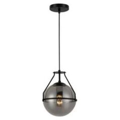 Lampa wisząca GTV GTV Drop OS-DRO2-10-DEC lampa wisząca zwis 1x25W E27 czarna/dymiona 13979682 5902801466984