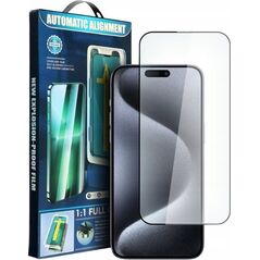 Partner Tele.com 5D Full Glue Tempered Glass - do iPhone 16 czarny + aplikator 13983016 5903396311307
