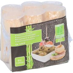 Wykałaczki 6x100 szt. naturalny bambus 13999141 8711252092515