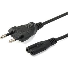 Kabel zasilający Equip Equip IEC-Stromkabel 2pin -> C7 3m St/Bu schwarz 14049362 4015867227114