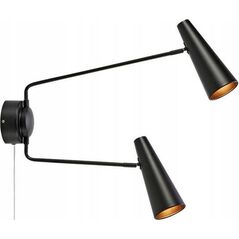 Kinkiet Markslojd Markslojd Peak 108690 kinkiet lampa ścienna 2x40W E14 czarny/złoty 14049521 7330024611511