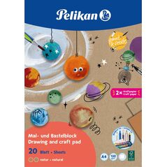 Pelikan Pelikan Zeichen-und Bastelblock A4,120g/m ,20 Blatt,Nat. FSC 14049647 4012700102362