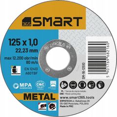 Smart tarcza do cięcia metalu płaska 125x1,0mm smart
