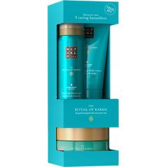 RITUALS SET (KARMA FOAMING SHOWER GEL 50ML + BODY SCRUB 125ML + BODY CREAM 70ML)
