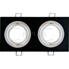 Sanicoelectronics Sanico South Opal 302144 oczko lampa wpuszczana downlight 2x50W LED kwadratowe uchylne czarne 14051582 5901508302144