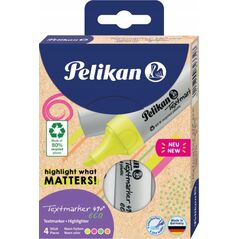 Pelikan Pelikan Textmarker 490 eco Set aus 4 Neon-Farben im Etui 14055503 4012700823328