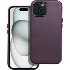 OEM Futerał LEATHER MAG COVER kompatybilny z MagSafe do IPHONE 15 ciemny fioletowy 14064805 5903396222375