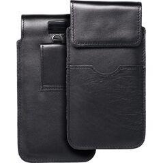 OEM Skórzana uniwersalna wsuwka z klapką - ROYAL / czarny - Rozmiar 2XL+wide - SAMSUNG A12 / NOTE 9 / XIAOMI REDMI NOTE 10 PRO 14065033 5903396223891