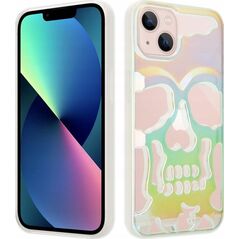OEM ETUI SKULL IPHONE 13 HOLO WHITE / BIAŁY 14066523 5901313079507