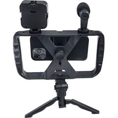 Selfie stick OEM Zestaw / uchwyt selfie z pilotem na bluetooth tripod do transmisji na żywo z lampą LED, mikrofonem, pilotem TL-49T 14074338 5903396201714