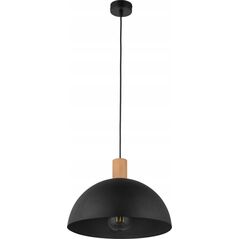 Lampa wisząca TKKRYWULT Tk Lighting Oslo 4852 lampa wisząca zwis 1x15W E27 czarna/drewniana 14077274 5901780548520