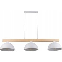 Lampa wisząca TKKRYWULT Tk Lighting Oslo 4712 lampa wisząca zwis 3x15W E27 biała/drewniana 14077276 5901780547127